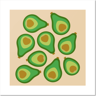 AVOCADO Retro Plump Ripe in 1970s Avocado Green Brown - UnBlink Studio by Jackie Tahara Posters and Art